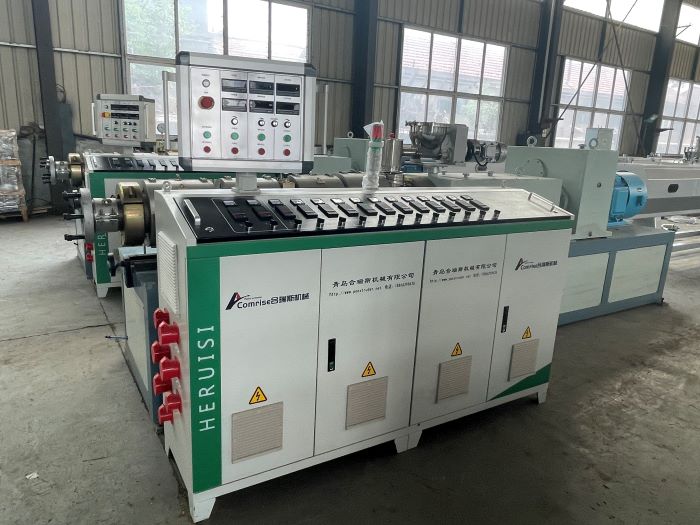 The production of the extruder for the PVC pipe machien has been completed